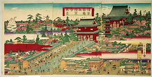 東京名所ノ内浅草金竜山浅草寺真景