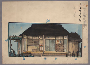 「故郷」　舞台装置図