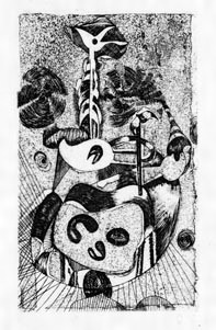 瑛九・銅版画　「SCALE III」より 87.夢