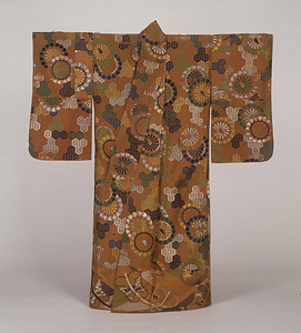 厚板(小方) 紅地花菱亀甲槌車模様