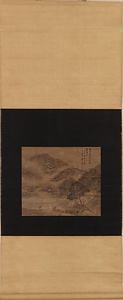 夏山雨中図軸