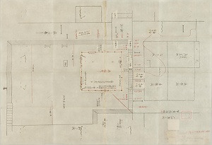 於御白書院蹴鞠之節御席割絵図