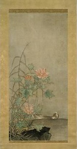 竹錦鶏・芙蓉鴨図