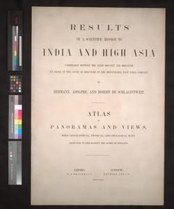 インドおよびアジア高地への科学調査隊派遣の結果　アトラス第Ｉ部、第II部／1ページ