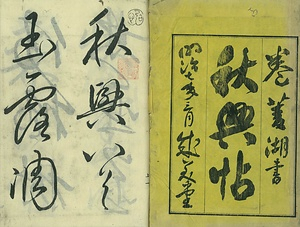 巻菱湖法帖「草書・秋興帖（冊子）」