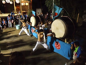 寺部祇園祭りの打ち込み太鼓