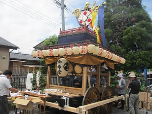 上棟柱立飾山車