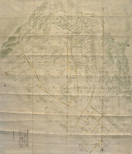 江刺郡片岡村伊達左兵衛在郷屋敷絵図