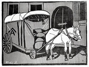 横浜の荷馬車『詩と版画』1より