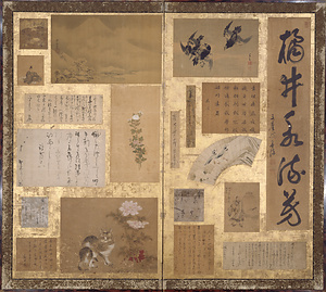 書画貼交屏風