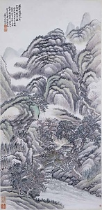 渓山緩水図