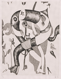 版画集『瑛九・銅版画 SCALE II』　33　グライダー