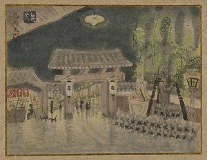 版画集『新京都名所』原画 3 島原廓雨後