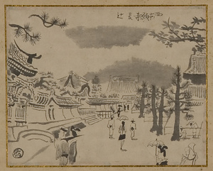 版画集『新京都名所』原画 4 西本願寺長辻