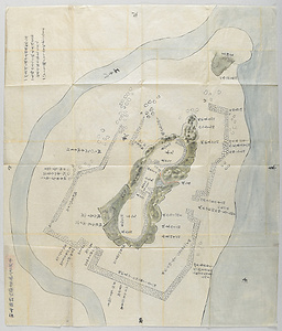 伊予甘崎城図（伊与国松山領真崎之古城図）