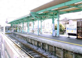 上毛電気鉄道西桐生駅プラットホーム上屋