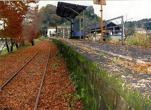 名鉄三河線旧三河広瀬駅プラットホーム