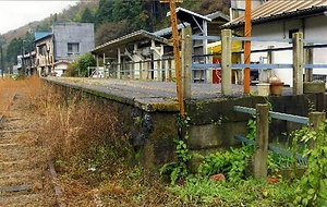 名鉄三河線旧西中金駅プラットホーム