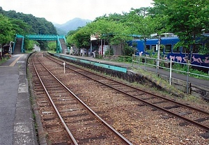 わたらせ渓谷鐵道神戸駅上り線プラットホーム