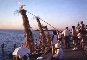 滑川のネブタ流し