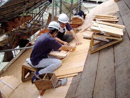 檜皮葺・柿葺 ひわだぶき・こけらぶき