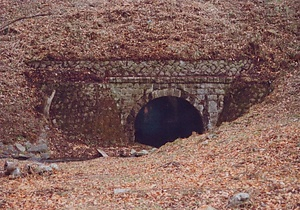 北の沢の渡河橋（めがね橋）