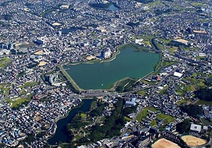 狭山池　附　池守田中家旧宅