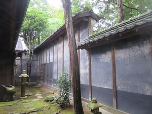 茂木七郎右衛門家住宅書院北・東側土塀